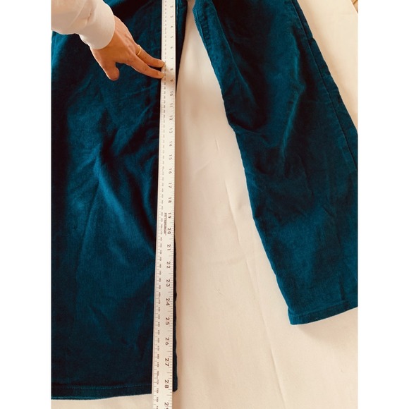 Levi's Corduroy Jeans W27 L29 Deep Teal Blue Green Straight Leg 5 Pocket - Picture 4 of 10